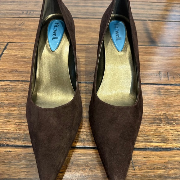 Fitzwell brown suede 3” heels - Picture 2 of 6